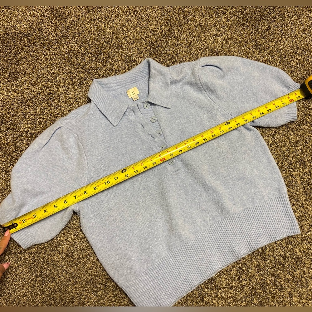 A New Day Short Sleeve Sweater with Puff Sleeves - Size L - Picture 7 of 7